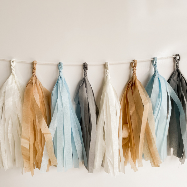 Boy Boho Tissue Tassel Garland