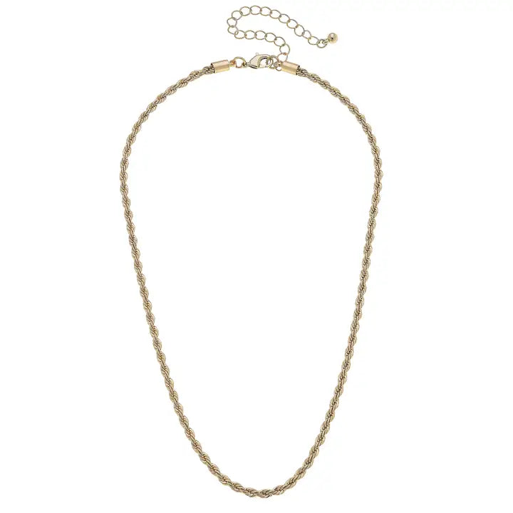 Brooklyn Twisted Rope Chain Charm Necklace