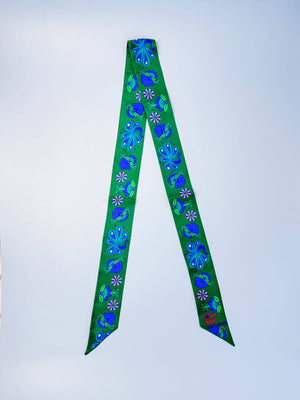 Twilly Scarf Green Birdie