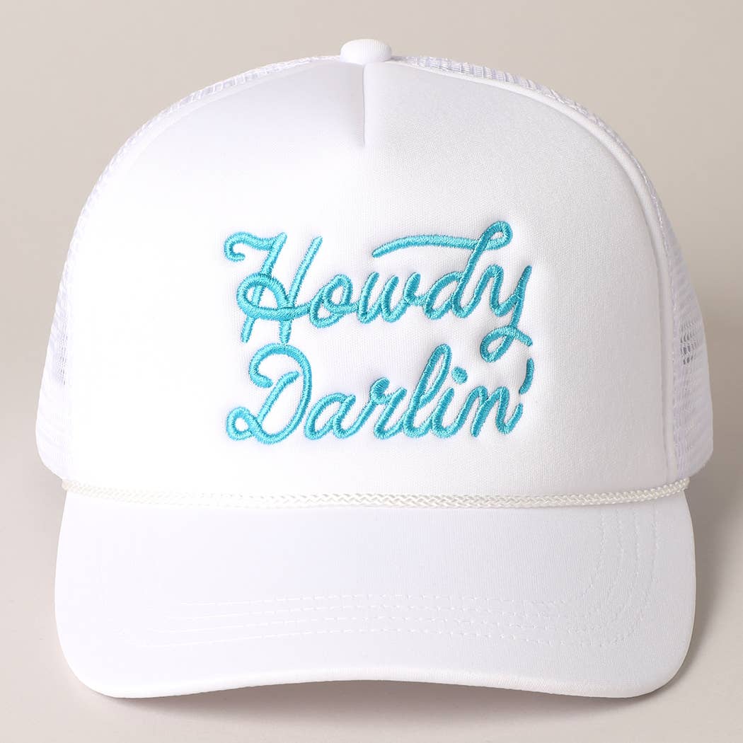 Howdy Darlin' Trucker Cap | White