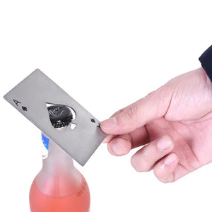 Black Stainless Bottle Opener & RFID Wallet Guard