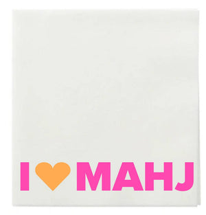 I Heart Mahj Cocktail Napkins