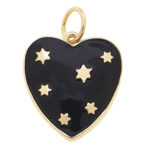 Celestial Enamel Heart Charm