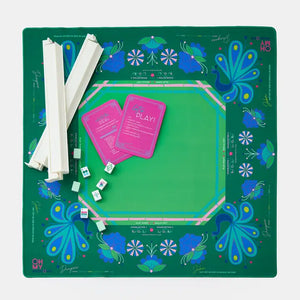 Green Birdie Mahjong Mat