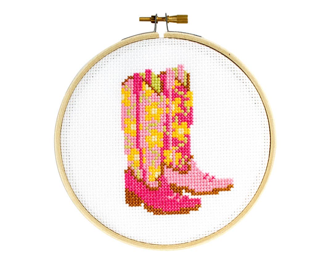 Cowgirl Boots Cross Stitch Kit