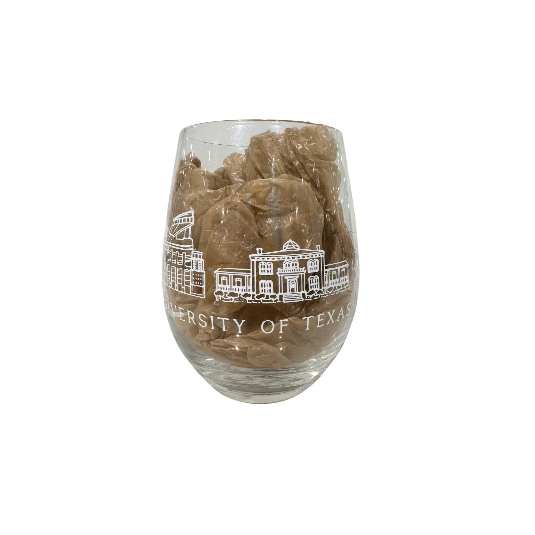 Texas A&M Skyline Wine Glass