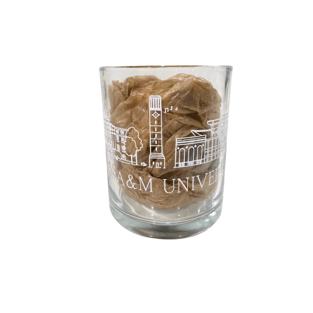 Texas A&M Skyline Whiskey Glass