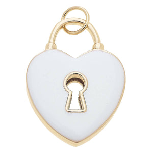 Heart Shaped Padlock Charm