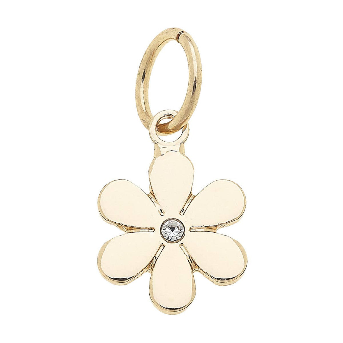 Tiny Flower Charm in Shiny Gold