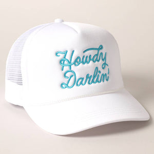 Howdy Darlin' Trucker Cap | White