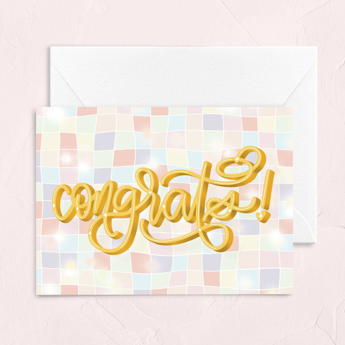 Congrats Disco Ball Card