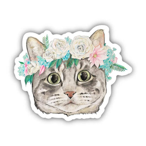 Cat w/Crown Sticker