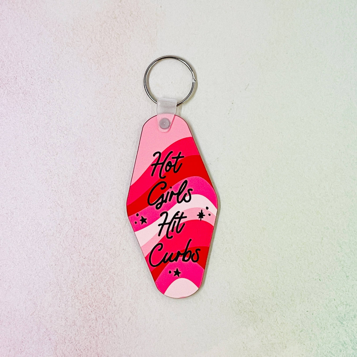 Hot Girls Hit Curbs Keychain