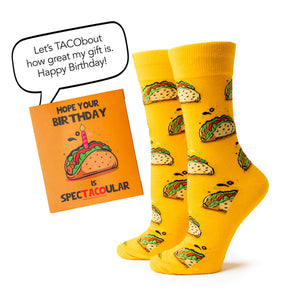 Taco Birthday Sock Card