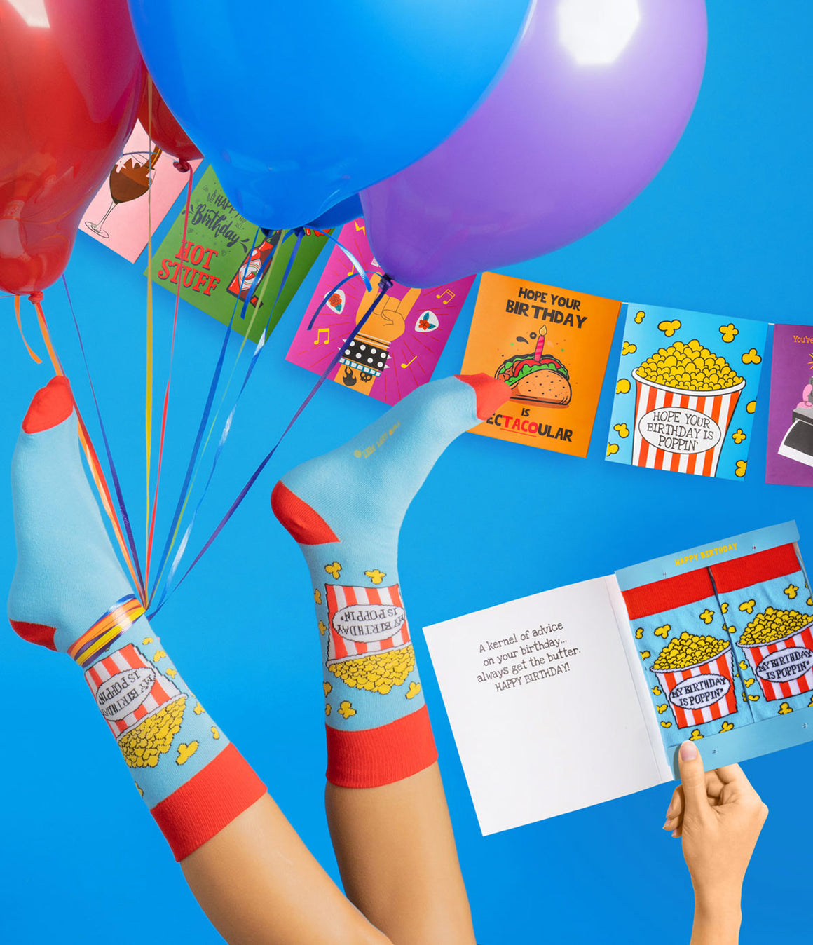 Poppin' Birthday Sock Card