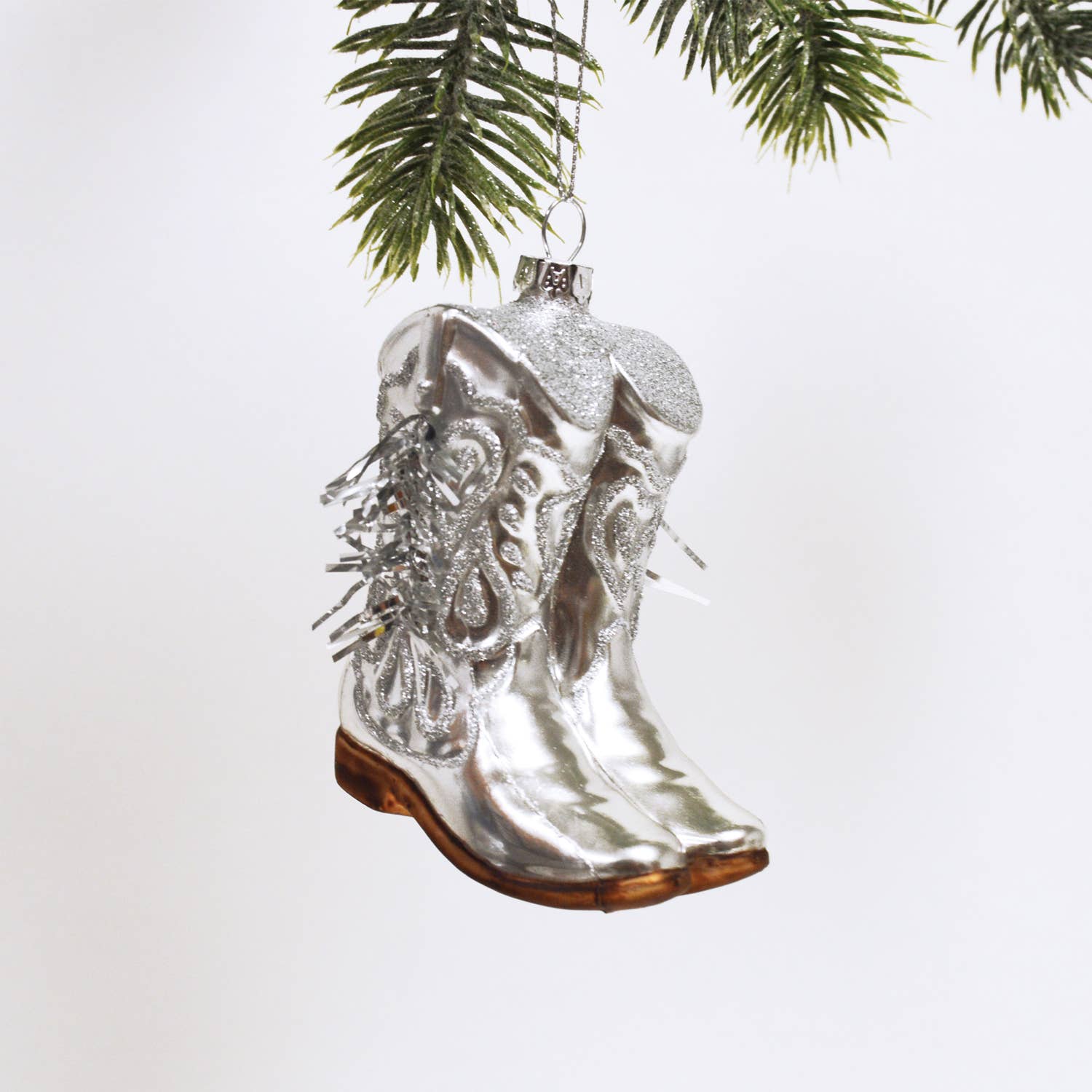 Christmas Cowboy Boot Ornament