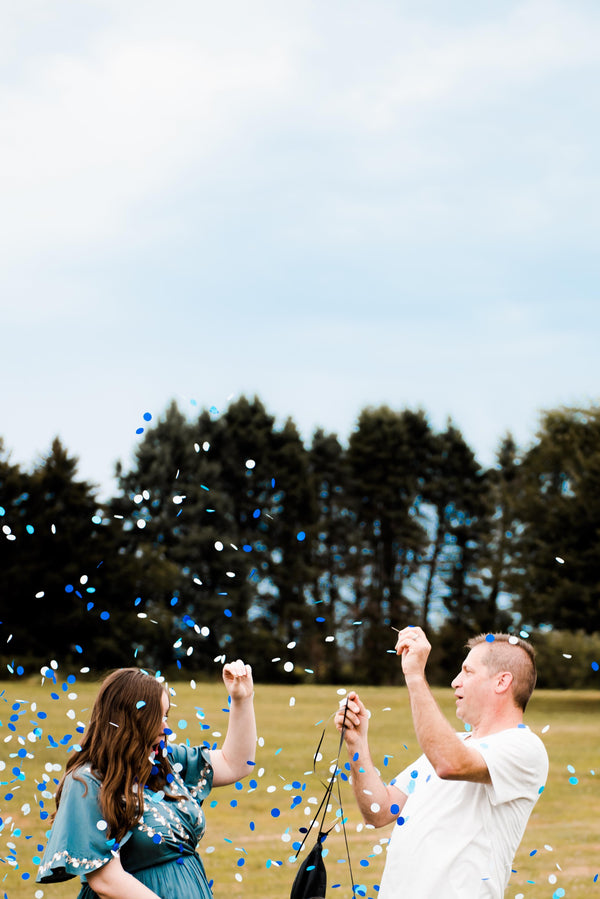 Gender Reveal Balloon with Optional Tassel Tail - Glamfetti