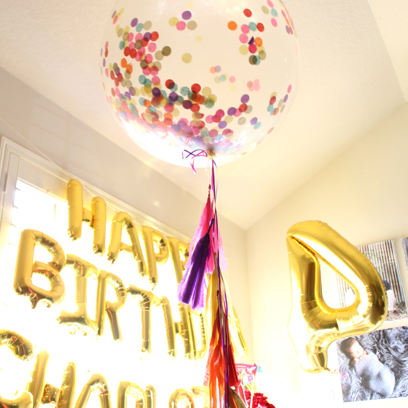 Happy birthday balloon stuffed balloon