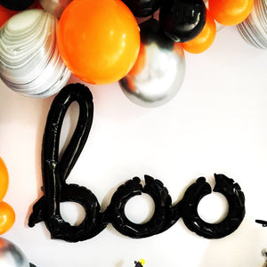 "Boo" Black Halloween Balloon