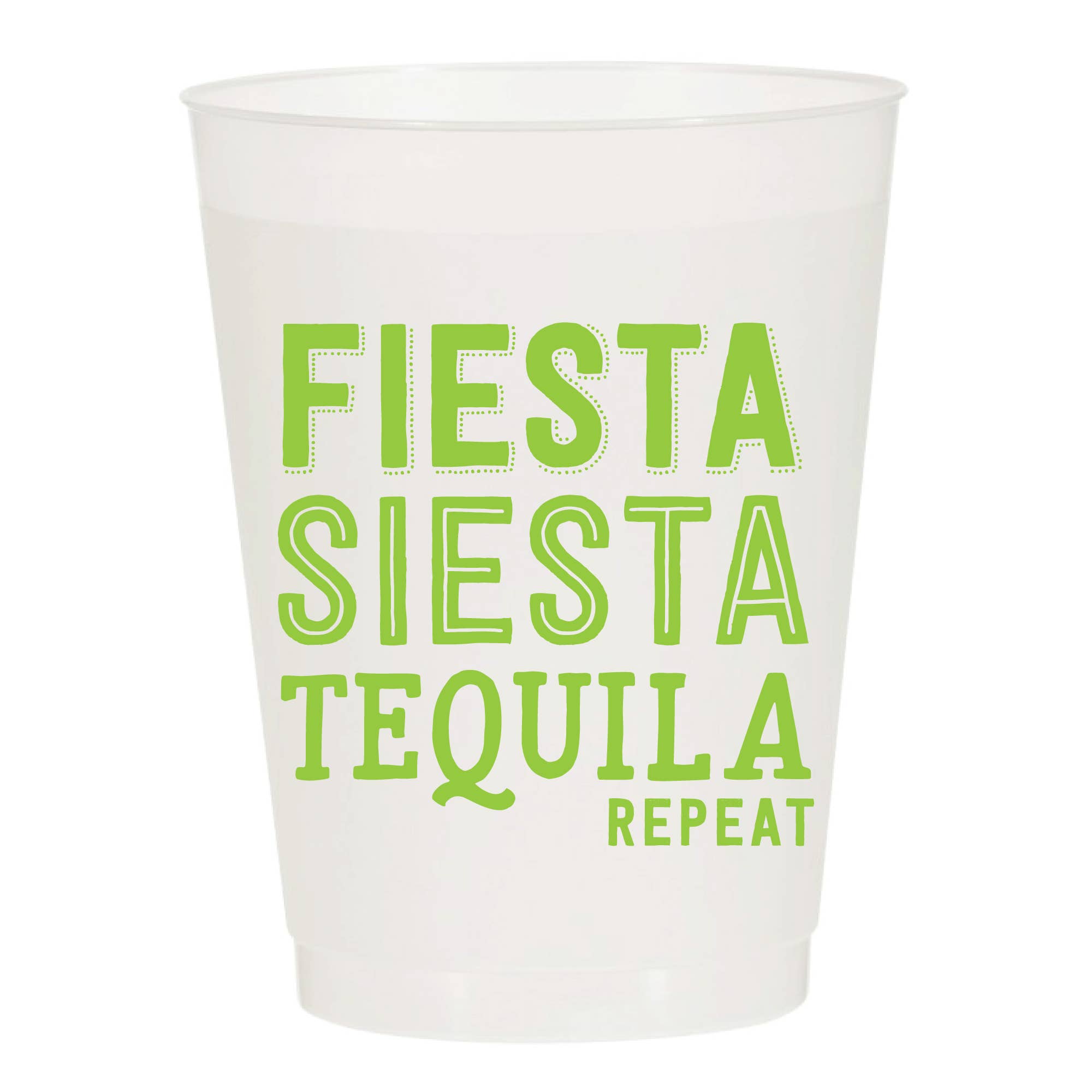 Fiesta Siesta Tequila Party Cups - Plastic Stadium Tumblers with