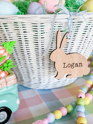 Personalized Wooden Easter Bunny Tag