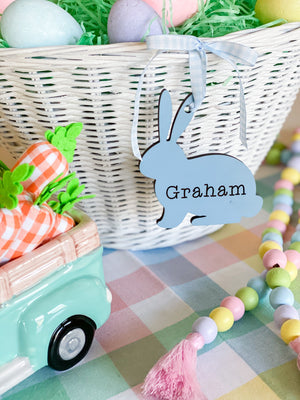 Personalized Wooden Easter Bunny Tag